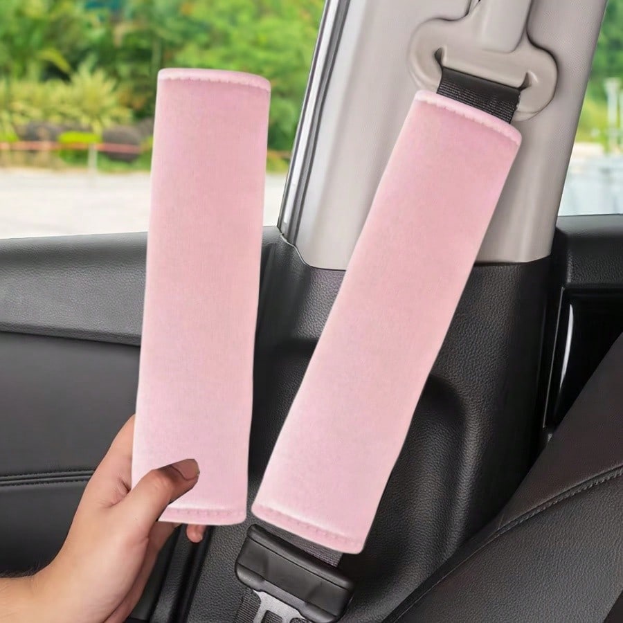 2pcs Car Seat Belt Shoulder Pads, Unisex Auto Interior Accessories, Soft & Breathable Seat Belt Covers, Essential Summer Item,Car Accessories