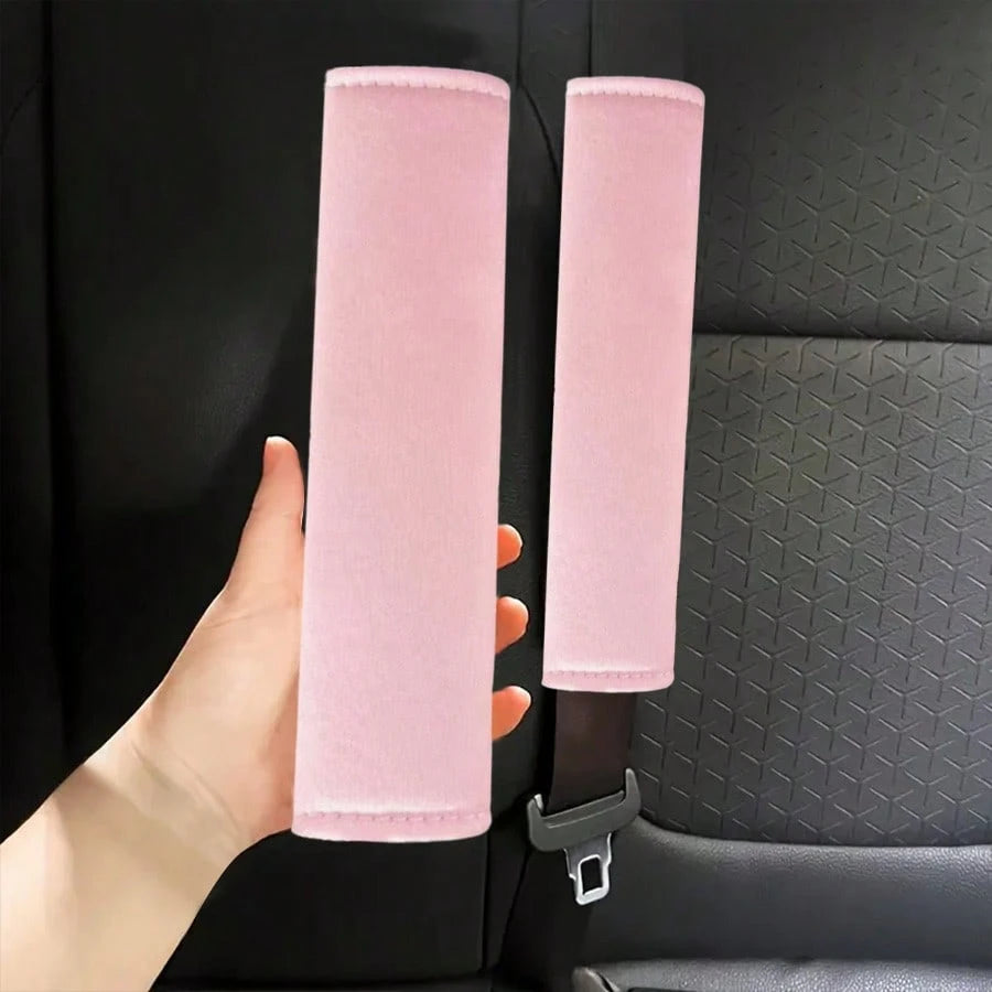 2pcs Car Seat Belt Shoulder Pads, Unisex Auto Interior Accessories, Soft & Breathable Seat Belt Covers, Essential Summer Item,Car Accessories
