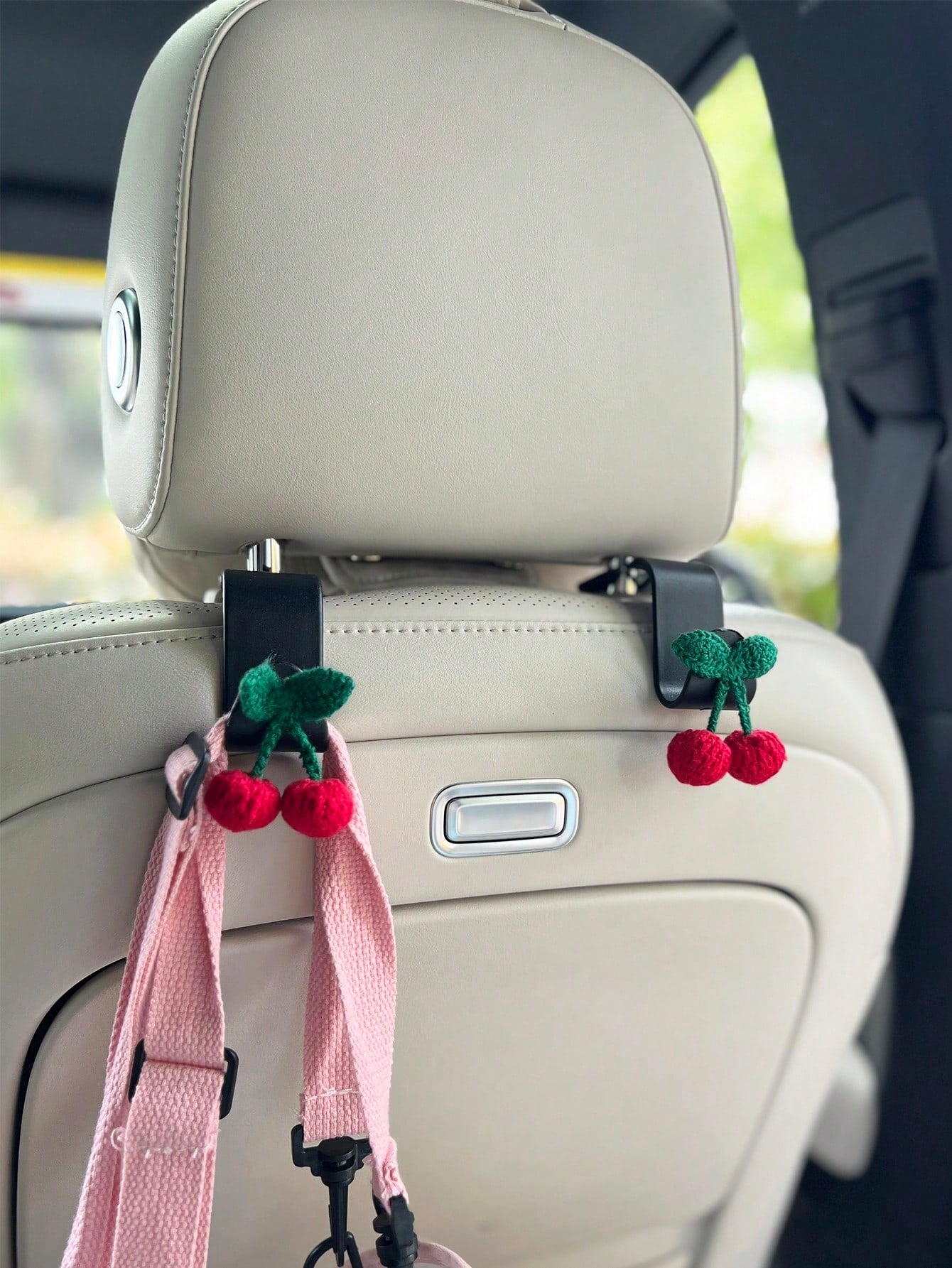 2pcs Car Storage Cherry Hook Car Rear Seat Back Hook Car Interior Storage Supplies