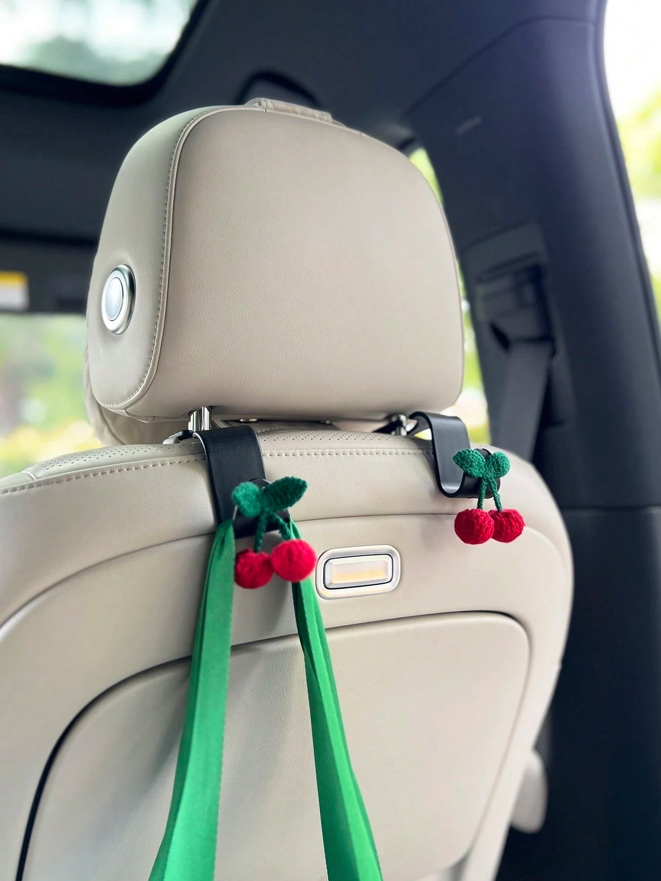 2pcs Car Storage Cherry Hook Car Rear Seat Back Hook Car Interior Storage Supplies