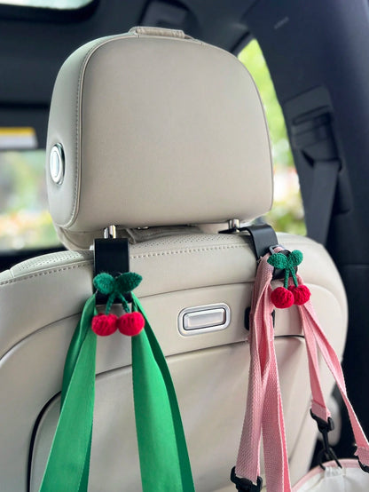 2pcs Car Storage Cherry Hook Car Rear Seat Back Hook Car Interior Storage Supplies