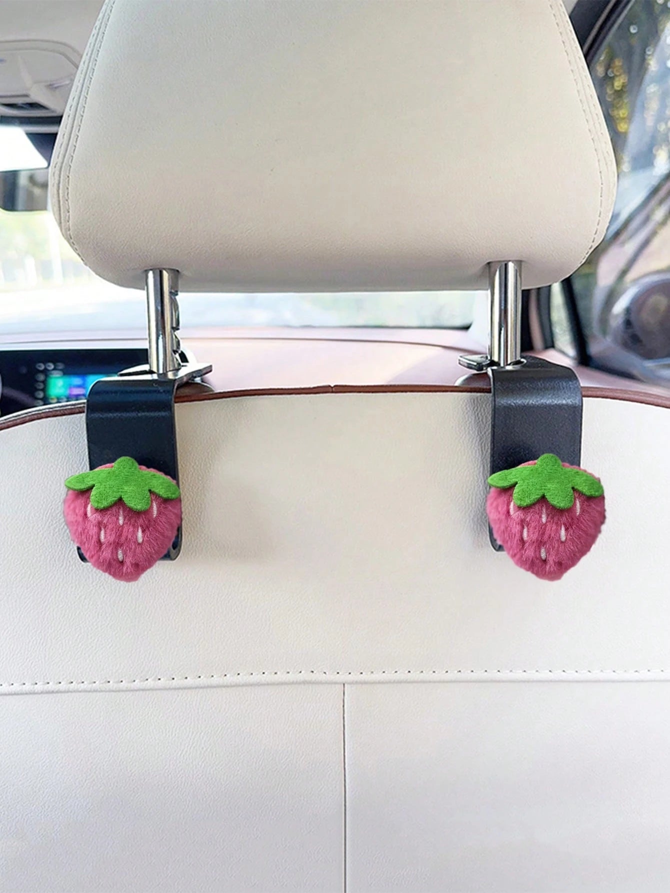2pcs Car Storage Cherry Hook Car Rear Seat Back Hook Car Interior Storage Supplies