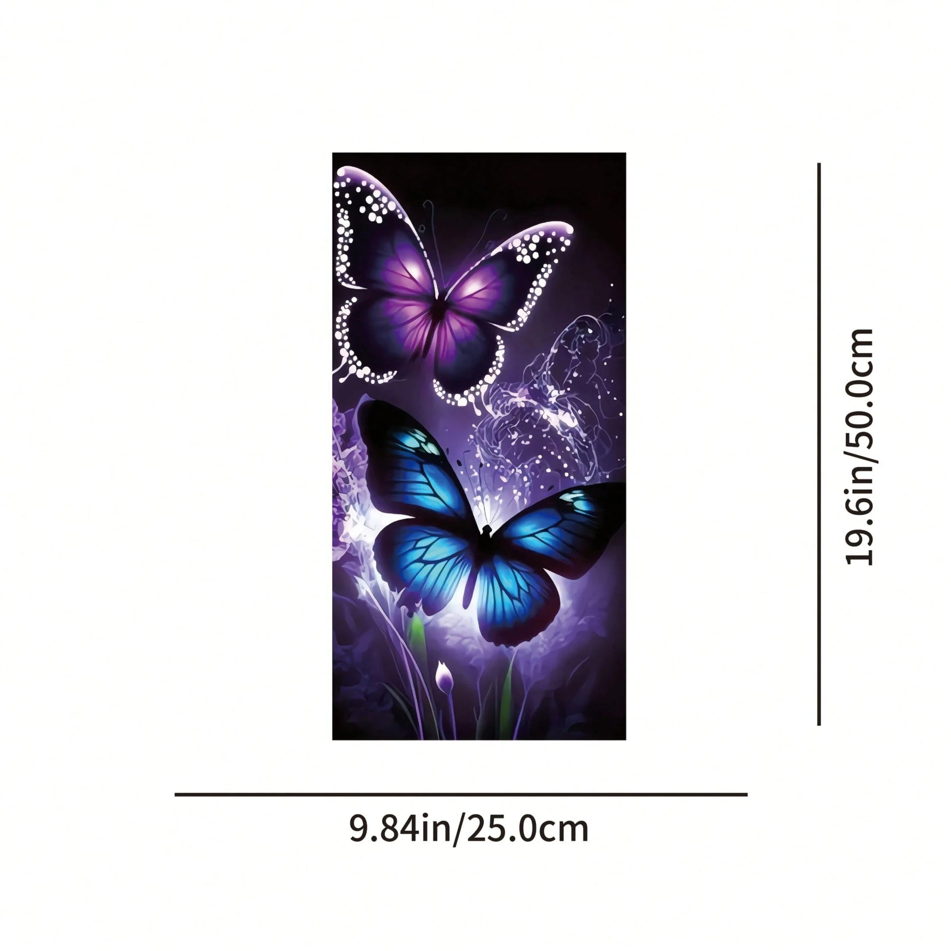 2pcs Creative Butterfly & Flower Car Decals- Vinyl B-Pillar Protector Stickers For Cars, Walls & Windows- Durable, Easy Apply
