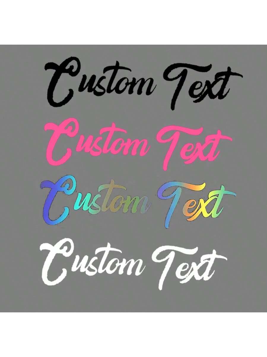 2pcs Customized Text Content Name Car Stickers, Universal For Men & Women, Essential Car Exterior Accessories, Compatible With BMW, Mercedes-Benz, Audi, And More, Available In White, Black, Pink, Red