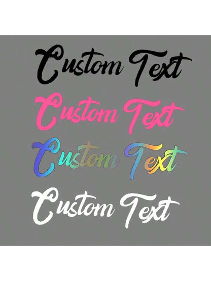 2pcs Customized Text Content Name Car Stickers, Universal For Men & Women, Essential Car Exterior Accessories, Compatible With BMW, Mercedes-Benz, Audi, And More, Available In White, Black, Pink, Red