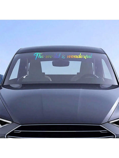 2pcs Customized Text Content Name Car Stickers, Universal For Men & Women, Essential Car Exterior Accessories, Compatible With BMW, Mercedes-Benz, Audi, And More, Available In White, Black, Pink, Red