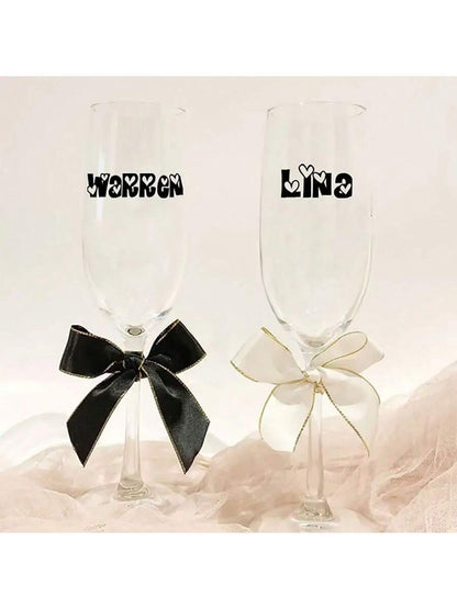 2pcs Customized Text Content Name Car Stickers, Universal For Men & Women, Essential Car Exterior Accessories, Compatible With BMW, Mercedes-Benz, Audi, And More, Available In White, Black, Pink, Red