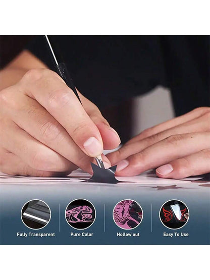 2pcs Customized Text Content Name Car Stickers, Universal For Men & Women, Essential Car Exterior Accessories, Compatible With BMW, Mercedes-Benz, Audi, And More, Available In White, Black, Pink, Red
