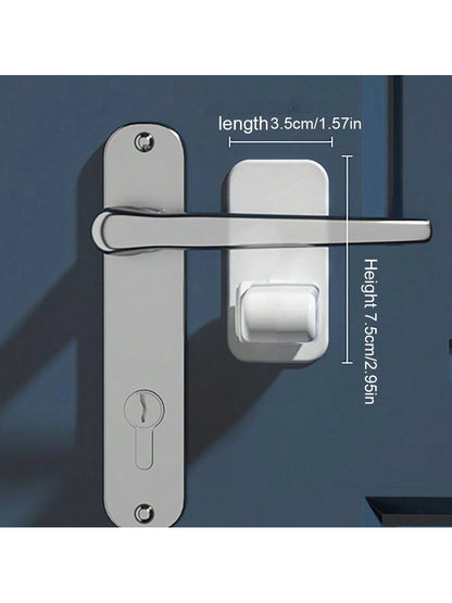2pcs Door Knob Lock & Drawer Lock, Child Safety Lock, Anti-Pinch Hand Device, No Drill Door Lock, Pet Proof