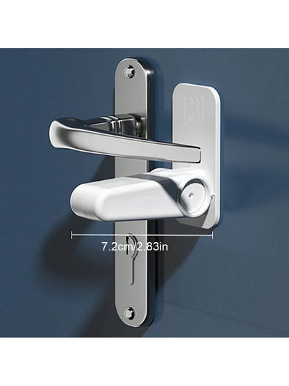 2pcs Door Knob Lock & Drawer Lock, Child Safety Lock, Anti-Pinch Hand Device, No Drill Door Lock, Pet Proof