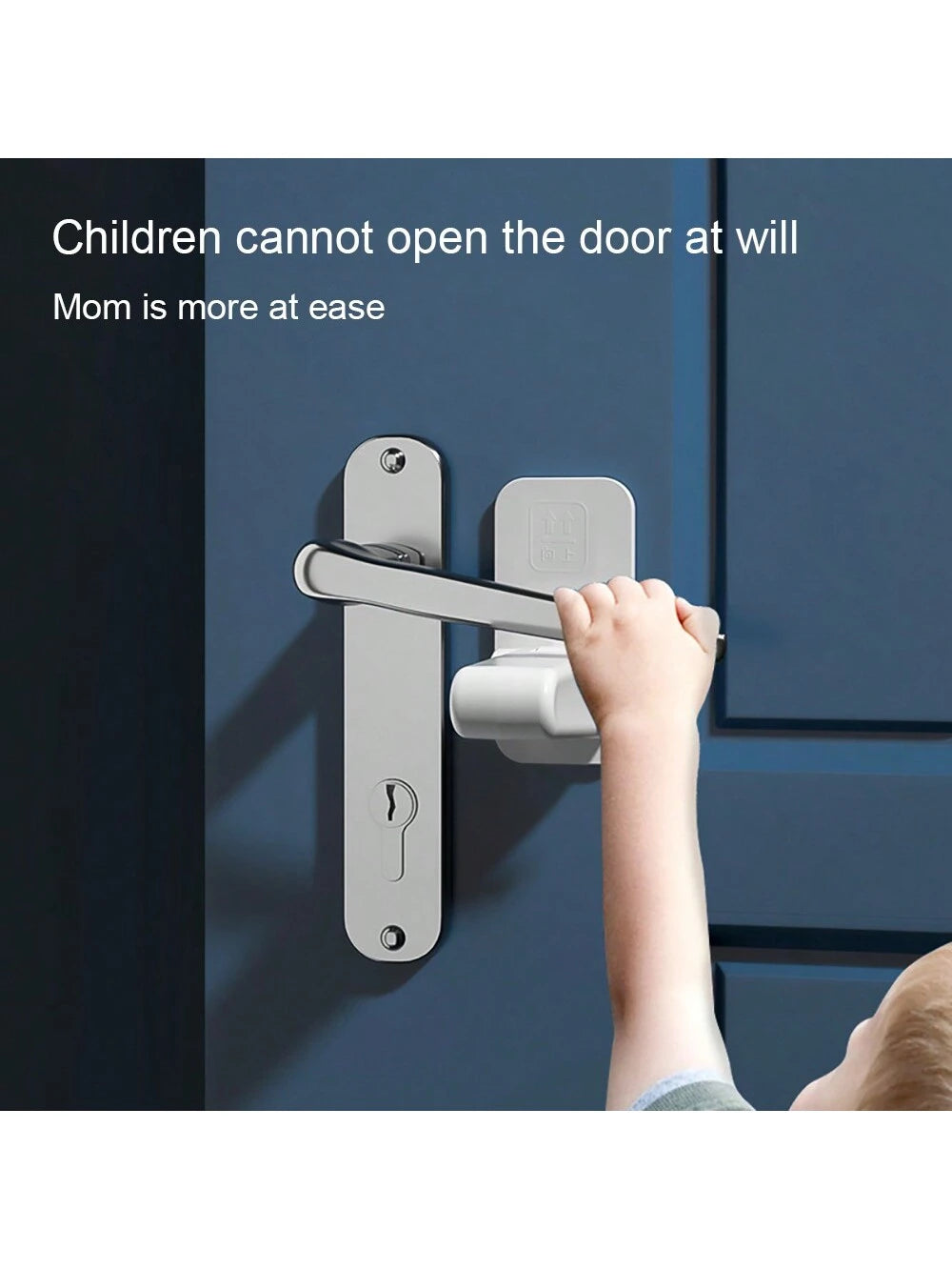 2pcs Door Knob Lock & Drawer Lock, Child Safety Lock, Anti-Pinch Hand Device, No Drill Door Lock, Pet Proof