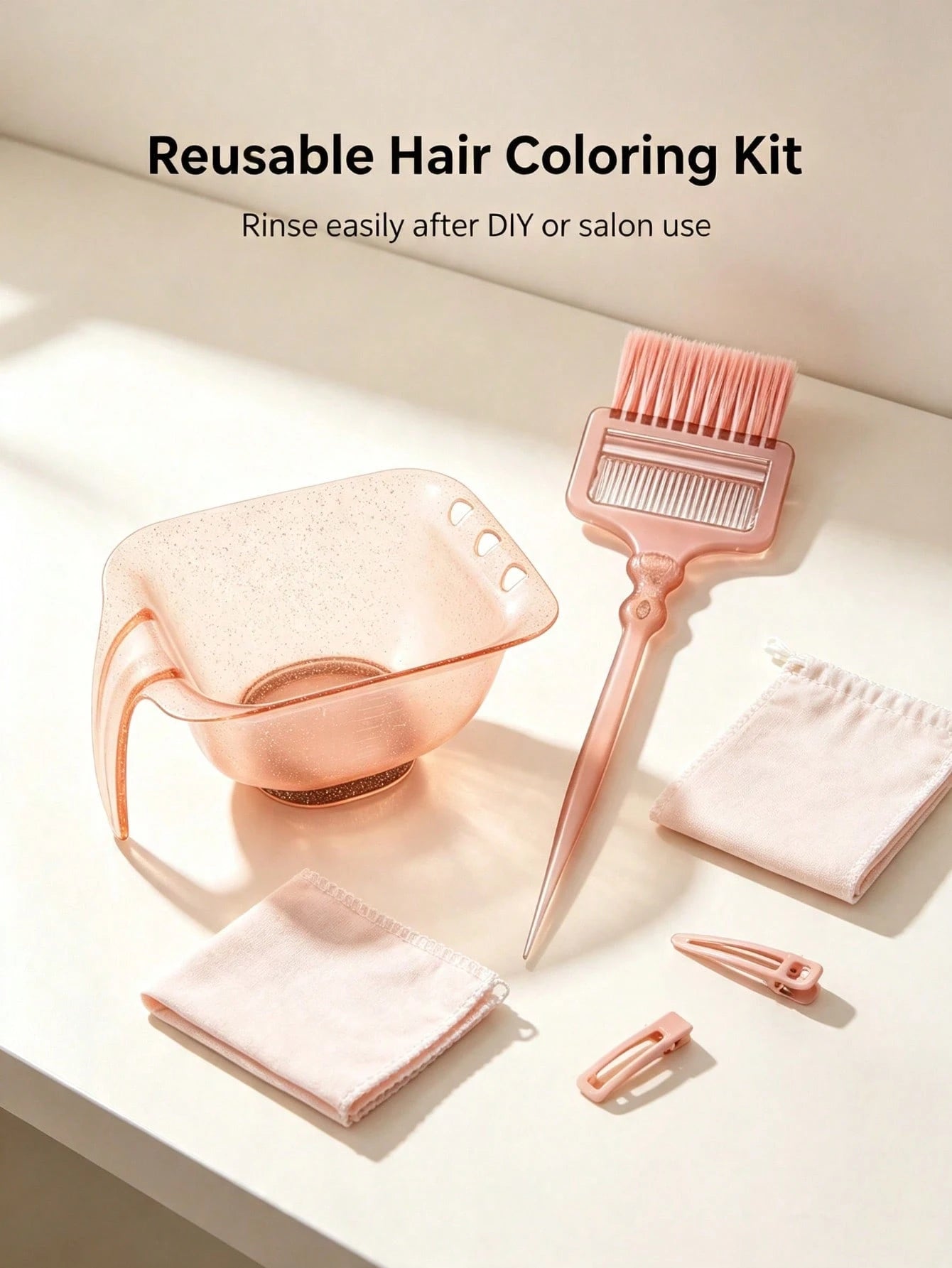 2pcs Hair Styling Tool Set, Professional Hair Dyeing Tools, Dyeing Bowl And Coloring Brush, Non-Slip Base And Non-Slip Handle Design, Easy To Clean, Reusable, Suitable For Hair Salons And Beauty Parlo
