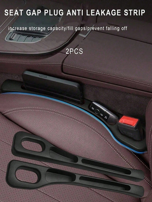 2pcs New Black Car Seat Gap Filler Strips, PVC Material To Fill Crevices, Anti-Leakage, Car Interior Accessories
