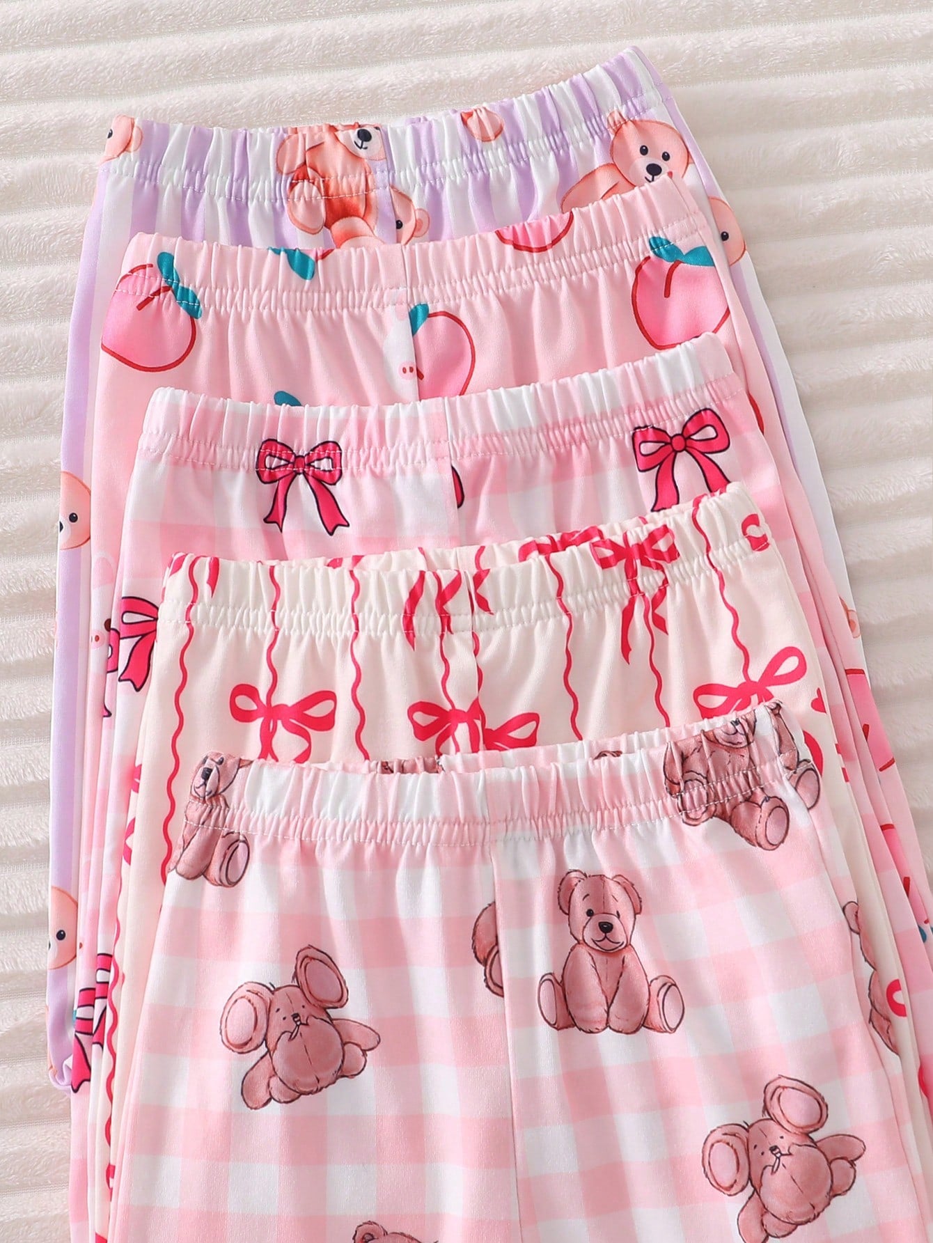 2pcs Newborn Baby Girls' Cute Bow Print Long Sleeve Top And Pants Casual Comfortable Homewear Set