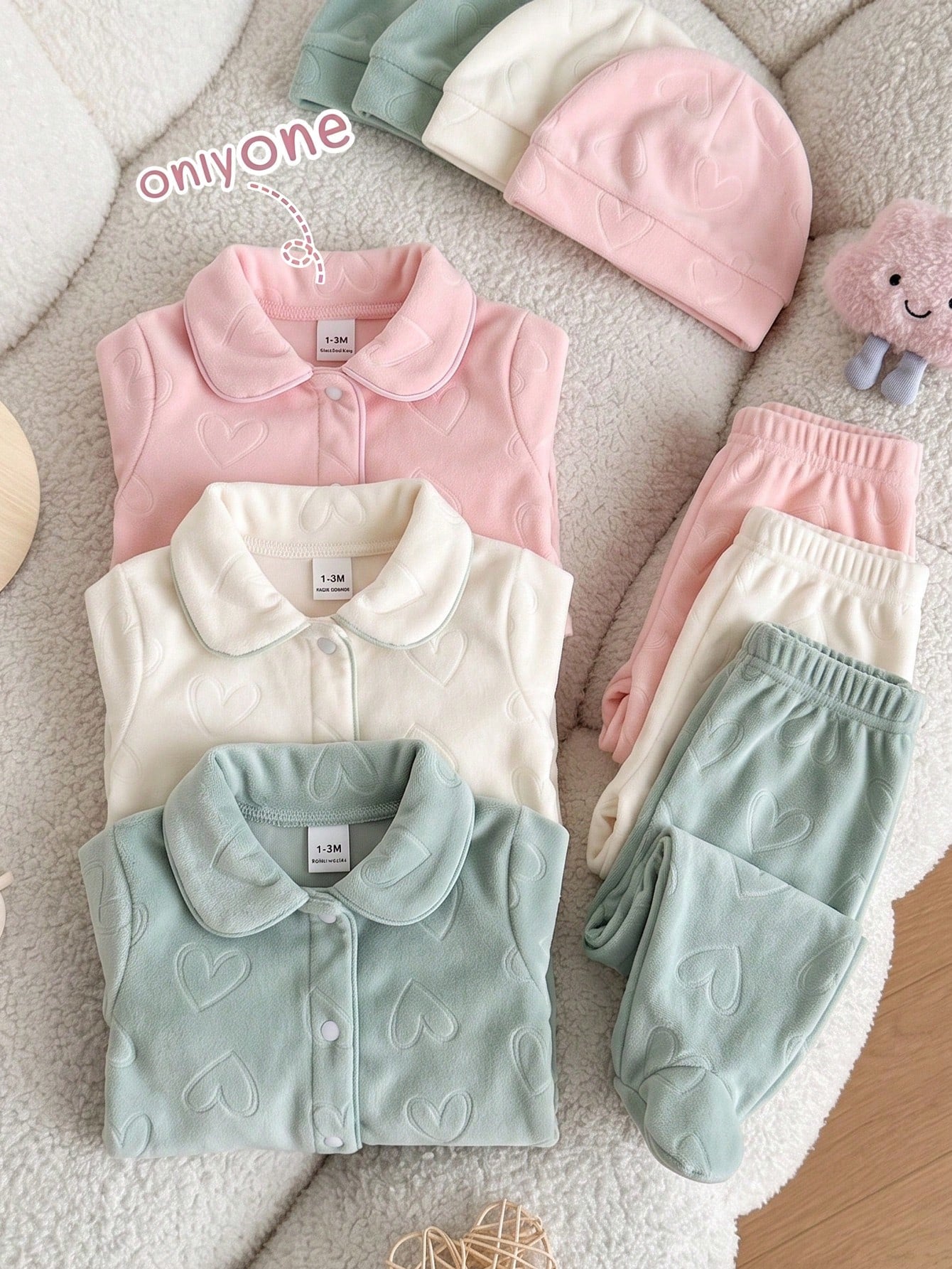 2pcs Newborn Baby Girls' Cute Bow Print Long Sleeve Top And Pants Casual Comfortable Homewear Set