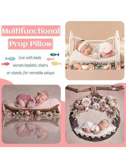 2pcs Newborn Photography Butterfly Posing Pillow Basket Filler & Positioner For Babies DIY Newborn Professional Photography Prop Baby Shower Easter Gift Things For Girls/Boys