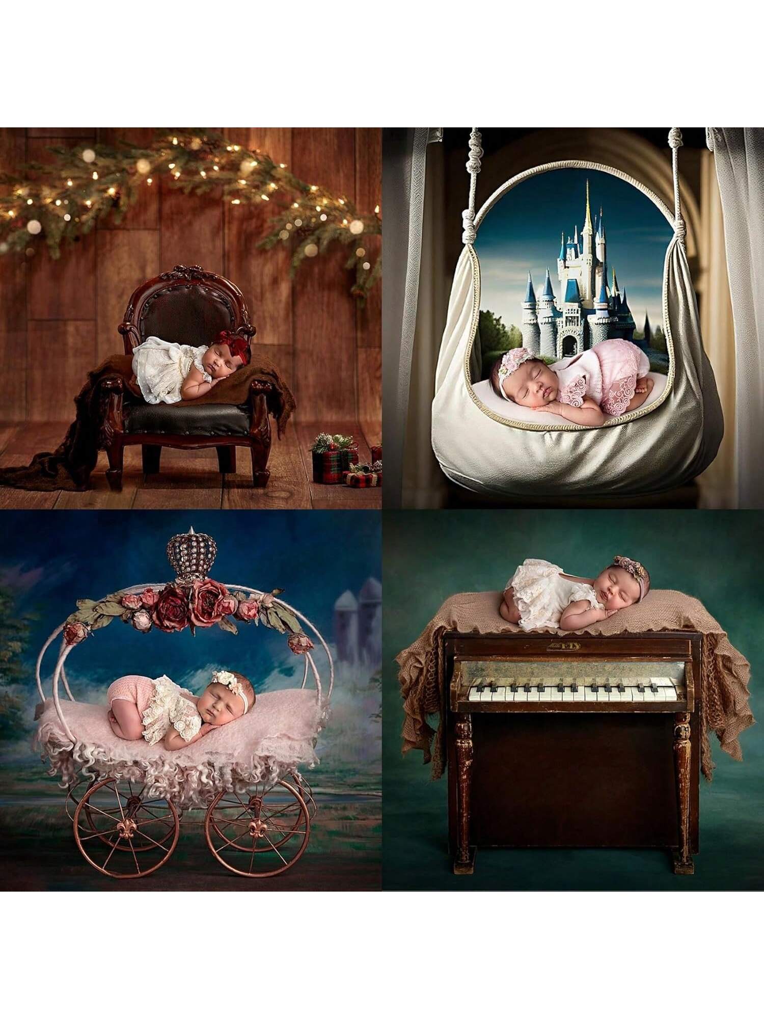 2pcs Newborn Photography Butterfly Posing Pillow Basket Filler & Positioner For Babies DIY Newborn Professional Photography Prop Baby Shower Easter Gift Things For Girls/Boys