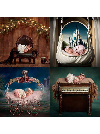 2pcs Newborn Photography Butterfly Posing Pillow Basket Filler & Positioner For Babies DIY Newborn Professional Photography Prop Baby Shower Easter Gift Things For Girls/Boys