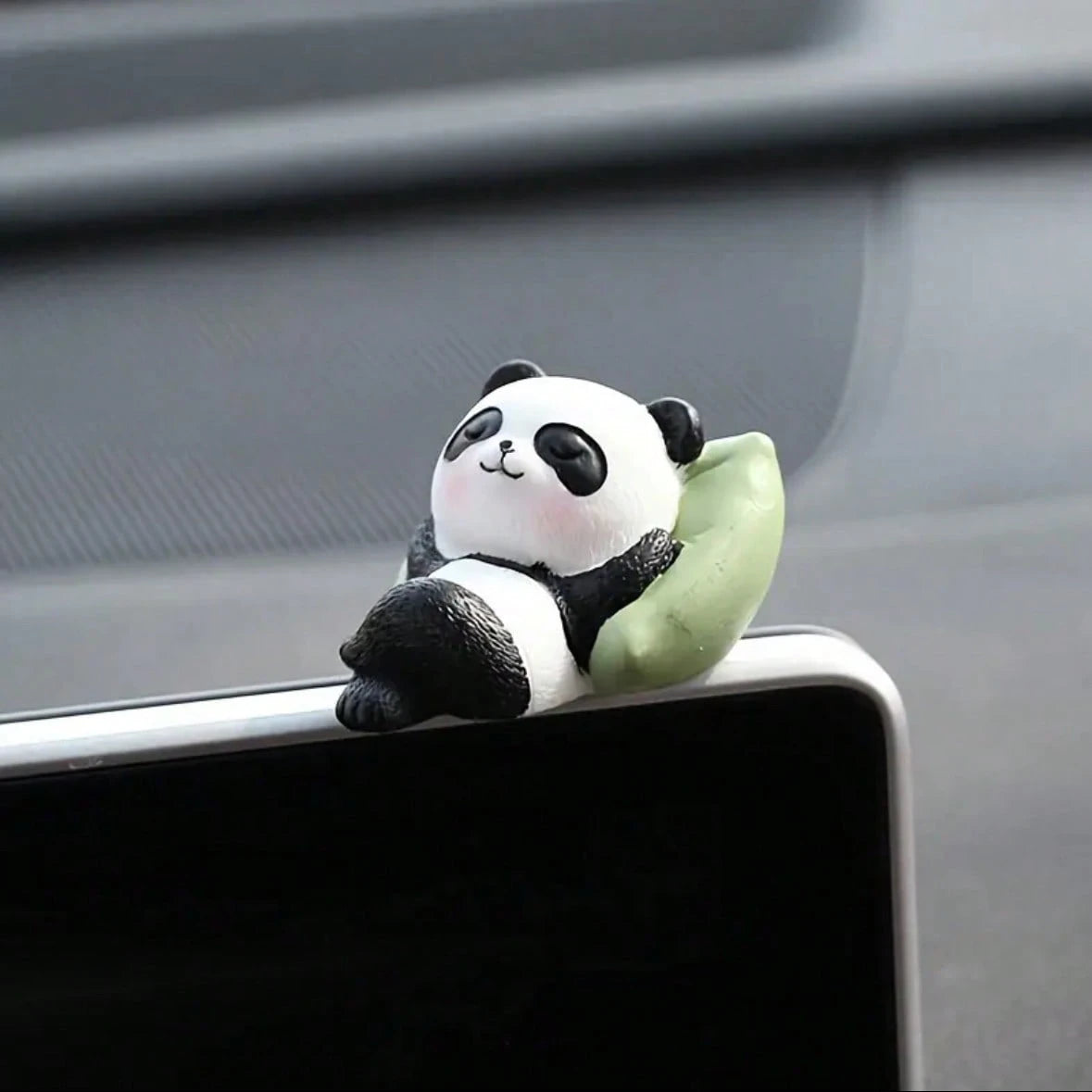 2pcs Panda Car Dashboard Decor, Suitable For Car Center Console Decoration, Can Be Paired With Rearview Mirror For Interior Decoration, Cute And Charming Decorative Item, Suitable For Home, Garden And