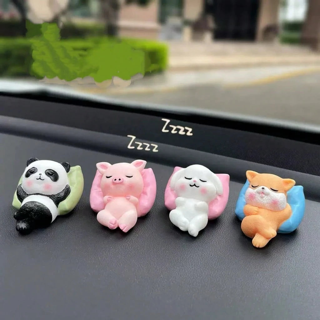 2pcs Panda Car Dashboard Decor, Suitable For Car Center Console Decoration, Can Be Paired With Rearview Mirror For Interior Decoration, Cute And Charming Decorative Item, Suitable For Home, Garden And
