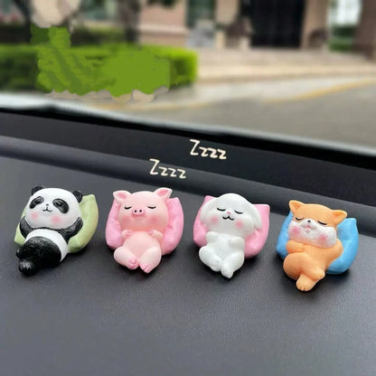 2pcs Panda Car Dashboard Decor, Suitable For Car Center Console Decoration, Can Be Paired With Rearview Mirror For Interior Decoration, Cute And Charming Decorative Item, Suitable For Home, Garden And