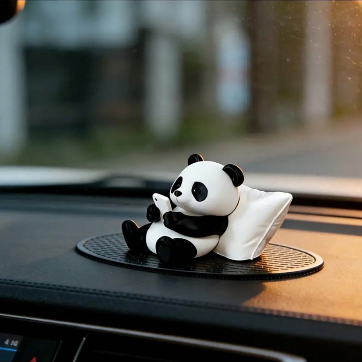 2pcs Panda Car Dashboard Decor, Suitable For Car Center Console Decoration, Can Be Paired With Rearview Mirror For Interior Decoration, Cute And Charming Decorative Item, Suitable For Home, Garden And