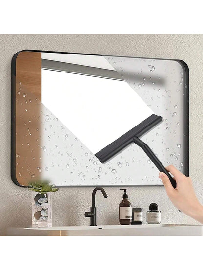 2pcs Portable Silicone Scraper With Hook Glass Wiper, Suitable For Shower Doors, Bathrooms, Windows And Car Glass, Cleaning Tool Home Bathroom Decor Fall Decor Back To School
