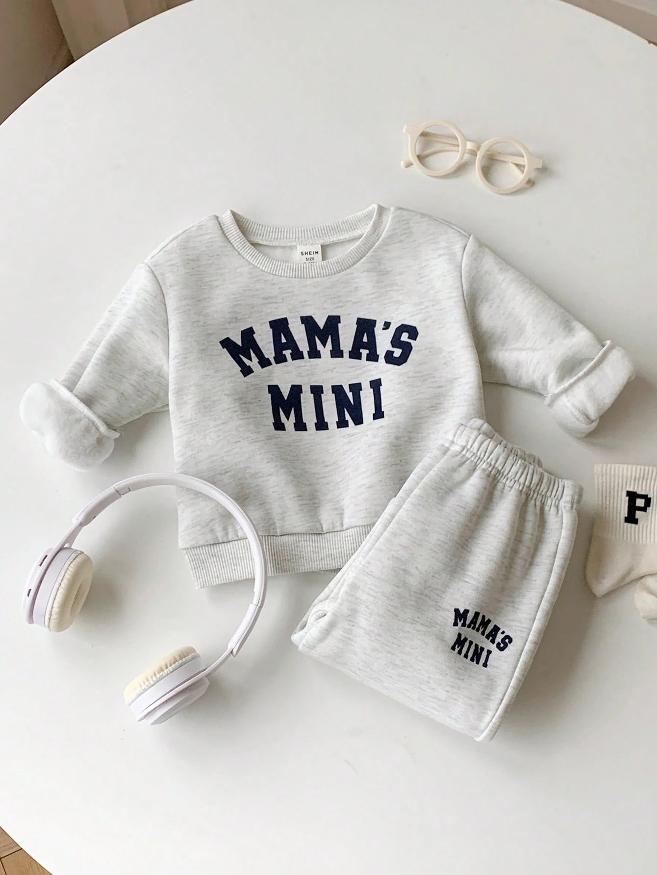 2pcs/Set Baby Boy/Girl Cute Letter Print Long Sleeve Sweatshirt And Elastic Waist Autumn Pants Set, Unisex Baby Clothes, Baby Winter Clothes