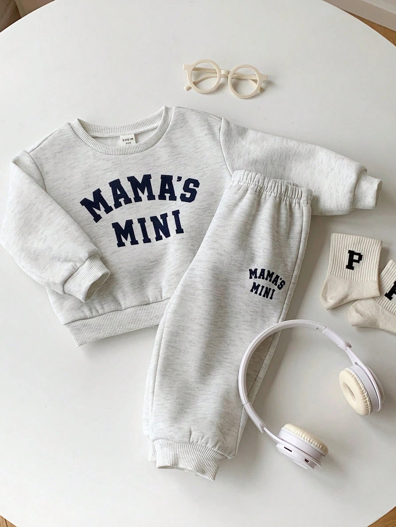 2pcs/Set Baby Boy/Girl Cute Letter Print Long Sleeve Sweatshirt And Elastic Waist Autumn Pants Set, Unisex Baby Clothes, Baby Winter Clothes