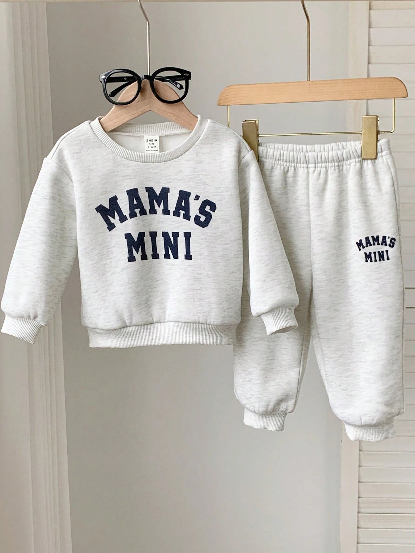 2pcs/Set Baby Boy/Girl Cute Letter Print Long Sleeve Sweatshirt And Elastic Waist Autumn Pants Set, Unisex Baby Clothes, Baby Winter Clothes