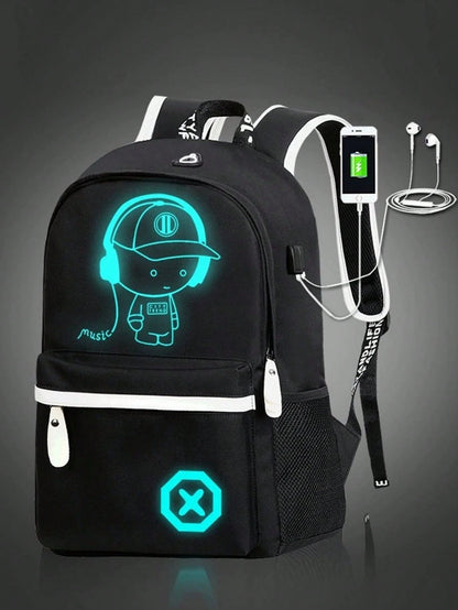 2pcs/Set Minimalist Casual Business Backpack Set,Including Shoulder Bag And Chest Bag, Containing 1 Large Fluorescent Backpack- Oxford Cloth Material