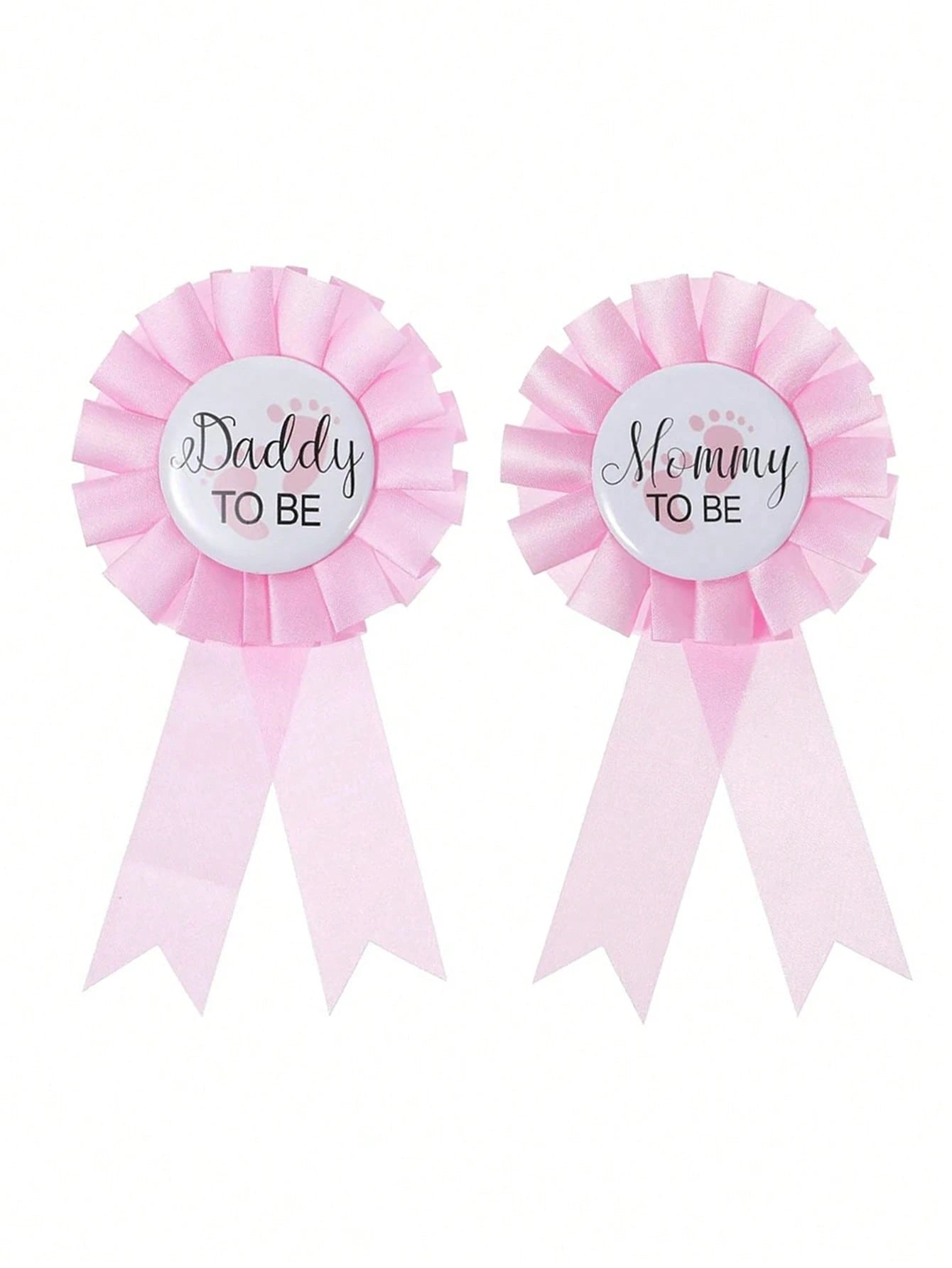 2pcs/Set Random Baby Shower Party Mom To Be/Dad To Be Badges, Decorative Lapel Pin For Future Dad/Mom, Baby Shower Pin, Commemorative Gift