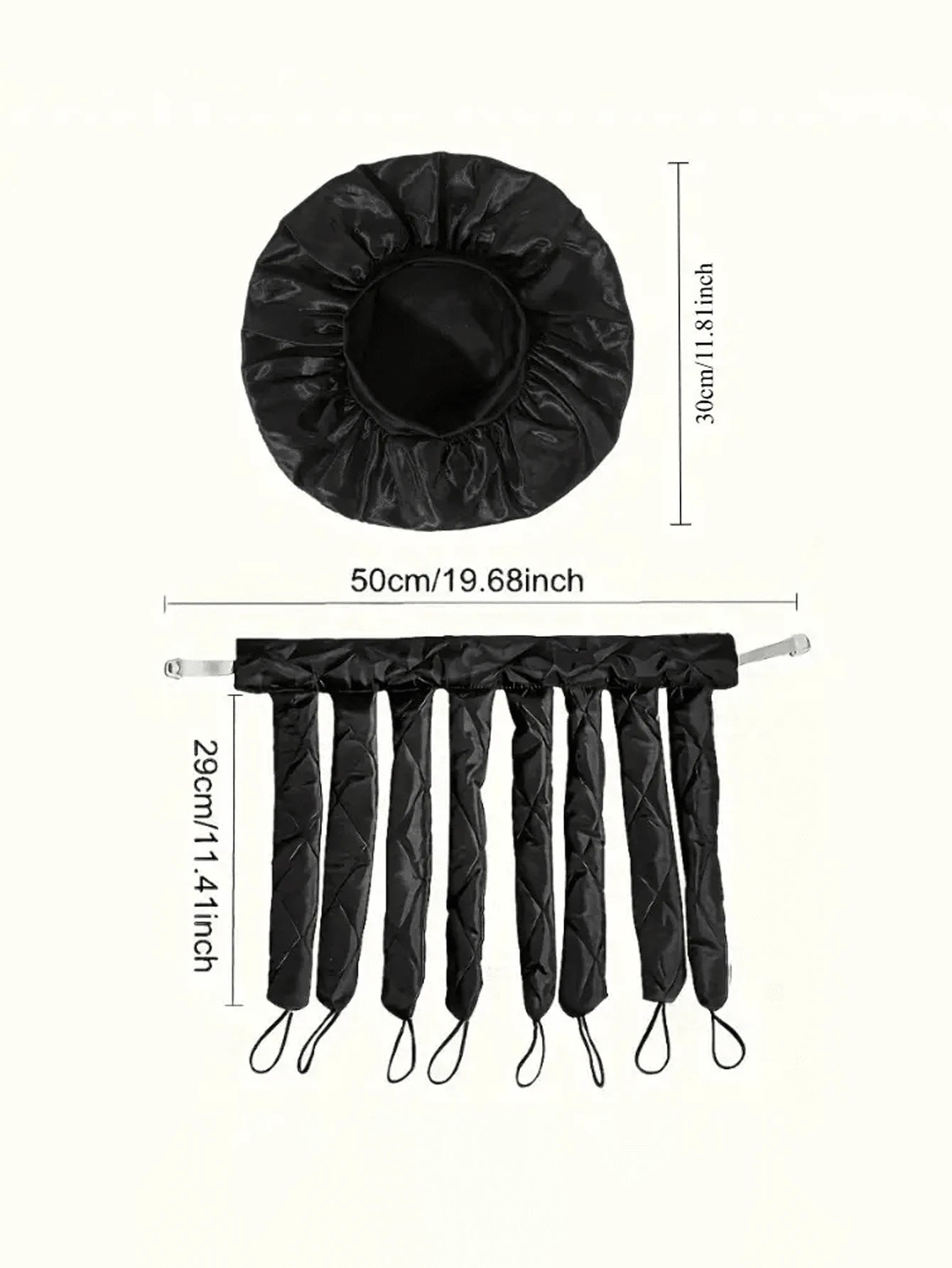 2pcs Set: Satin Heatless Hair Curler With Adjustable Headband, No Heat Required For Overnight Curls, Suitable For Women And Girls To Create Wavy Hairstyles; Extra Large Satin Sleep Cap, Sleep Cap, Lar