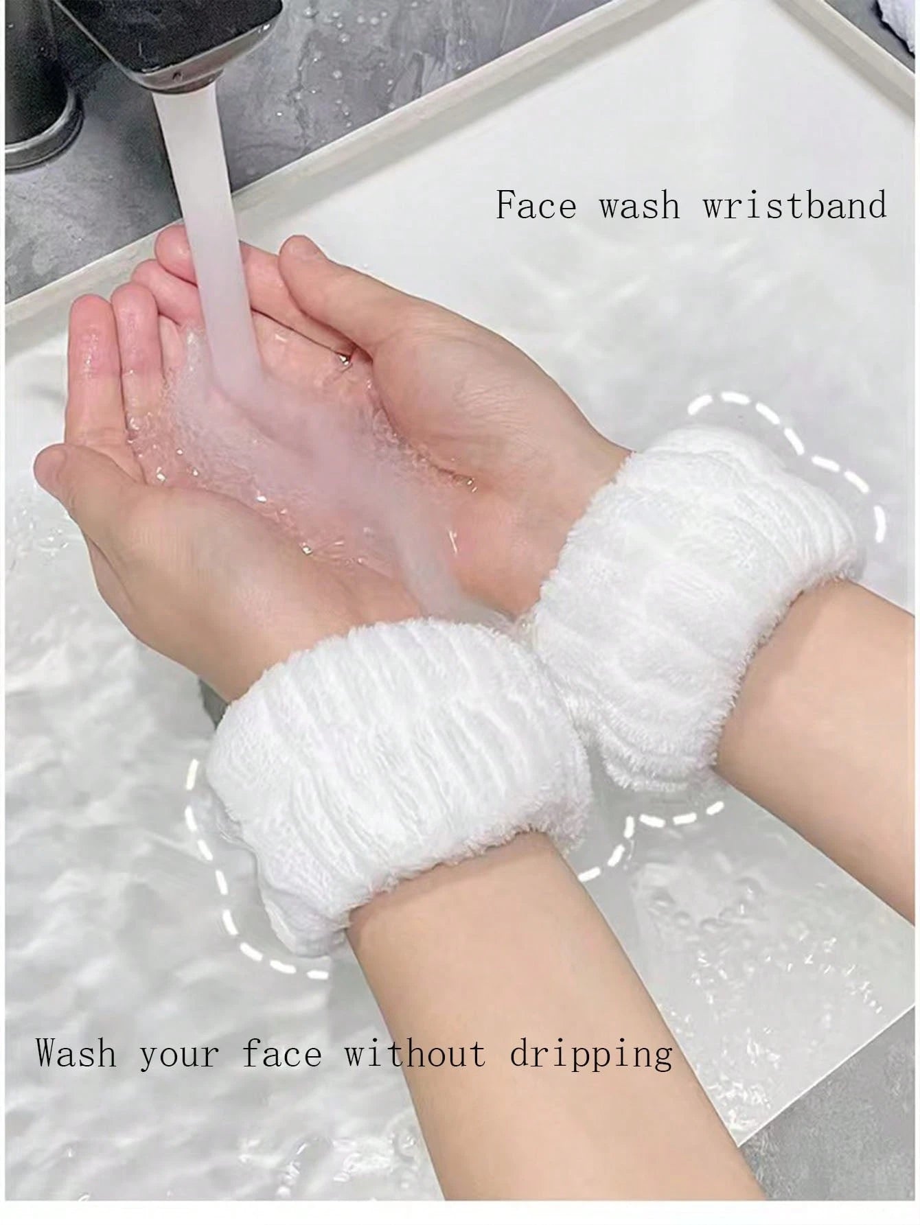 2pcs/Set Sweat-Absorbing Headbands/Towels, Sweat-Absorbing Headbands, Face Washing Headbands, Reusable SPA Headbands/Wristbands, Microfiber Headbands, Women's Wristbands, Makeup Headbands, Elastic Adj
