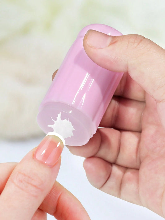 2pcs Silicone French Nail Art Stamp And Scraper Set With Transparent Stamp And Transfer Printing Nail Painting Modeling Tools,Nail Supplies,Nail Tools,Nail Art Tools,Back To School,Nails,Nail Tools Fo