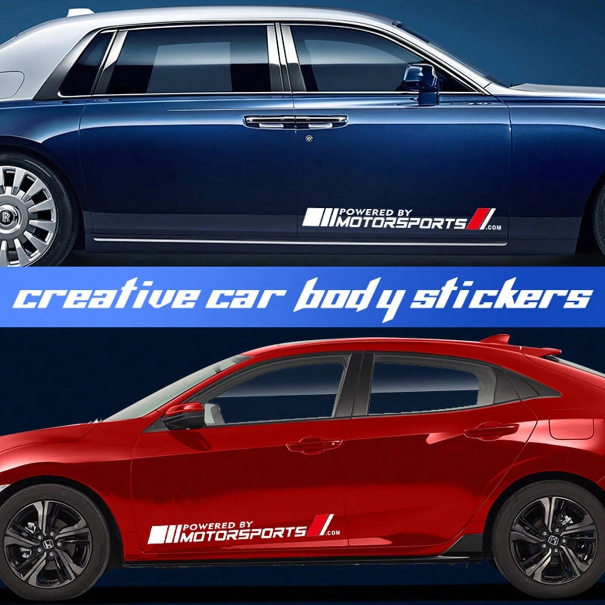 2PCS Universal Auto Body Side Door Decals Vinyl Decal Decoration Auto Stickers Accessories