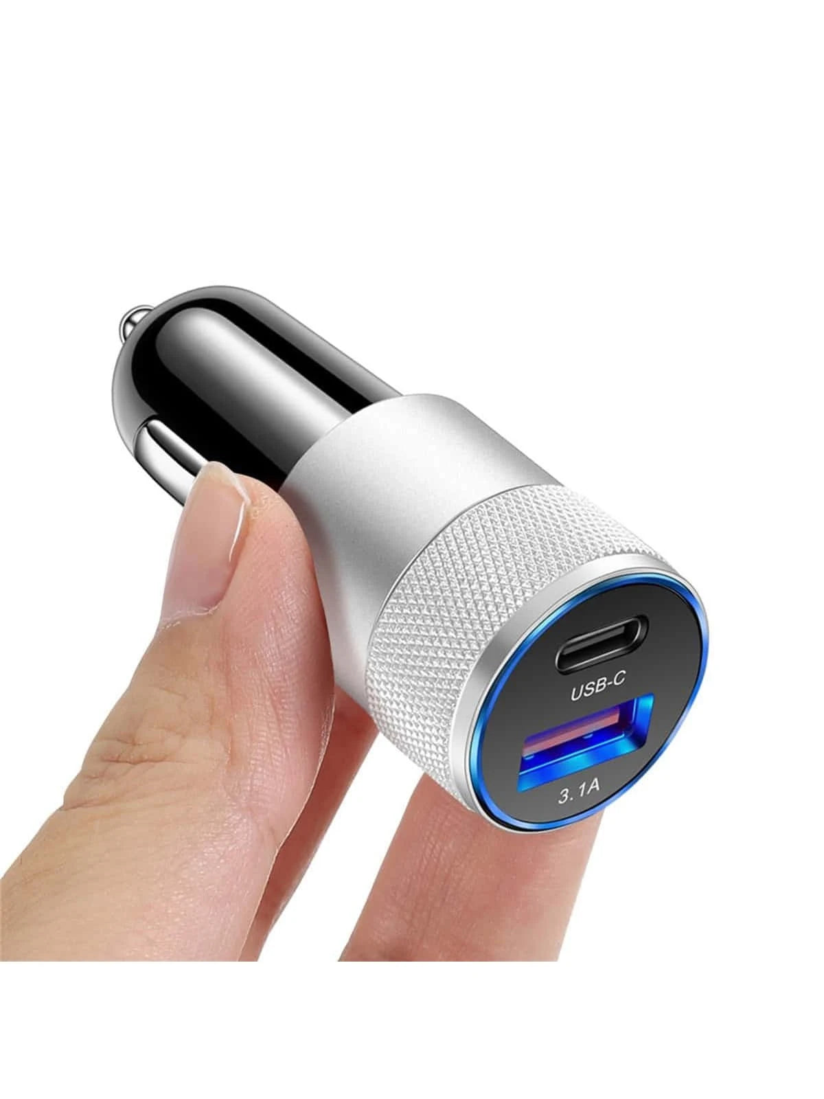 3.1a Pd Car Charger Black And Silver