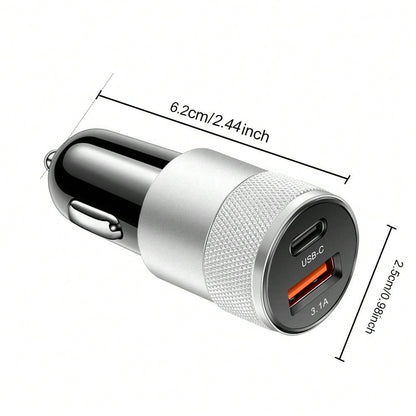 3.1a Pd Car Charger Black And Silver