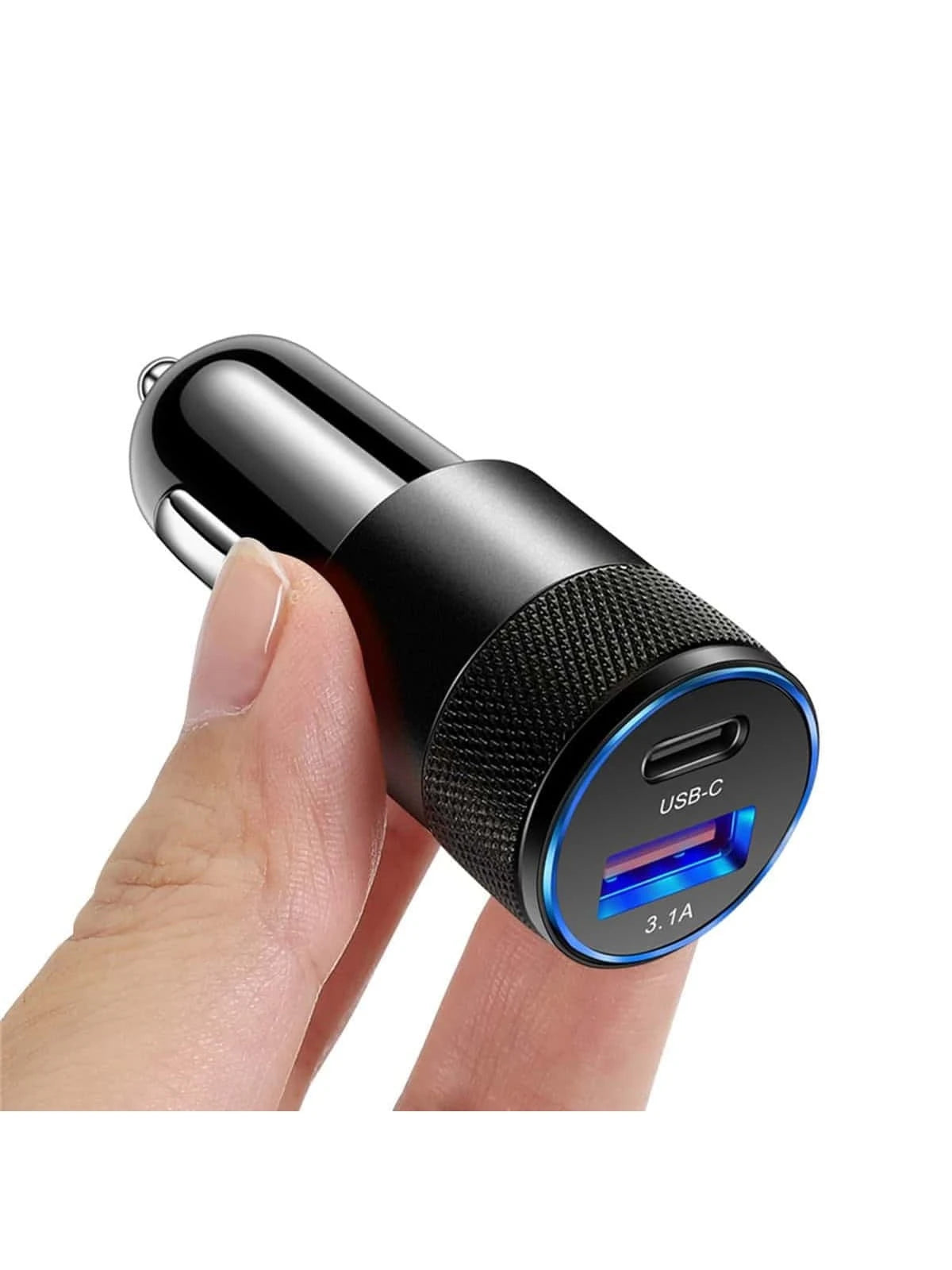 3.1a Pd Car Charger Black And Silver