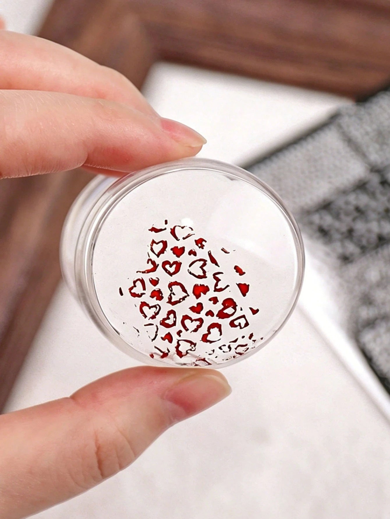 3/1pc Leopard Print Mixed Pattern Steel Plate With Backplate & Square Nail Art Stamper, French Cartoon Cat Plaid Transfer Nail Art Tool