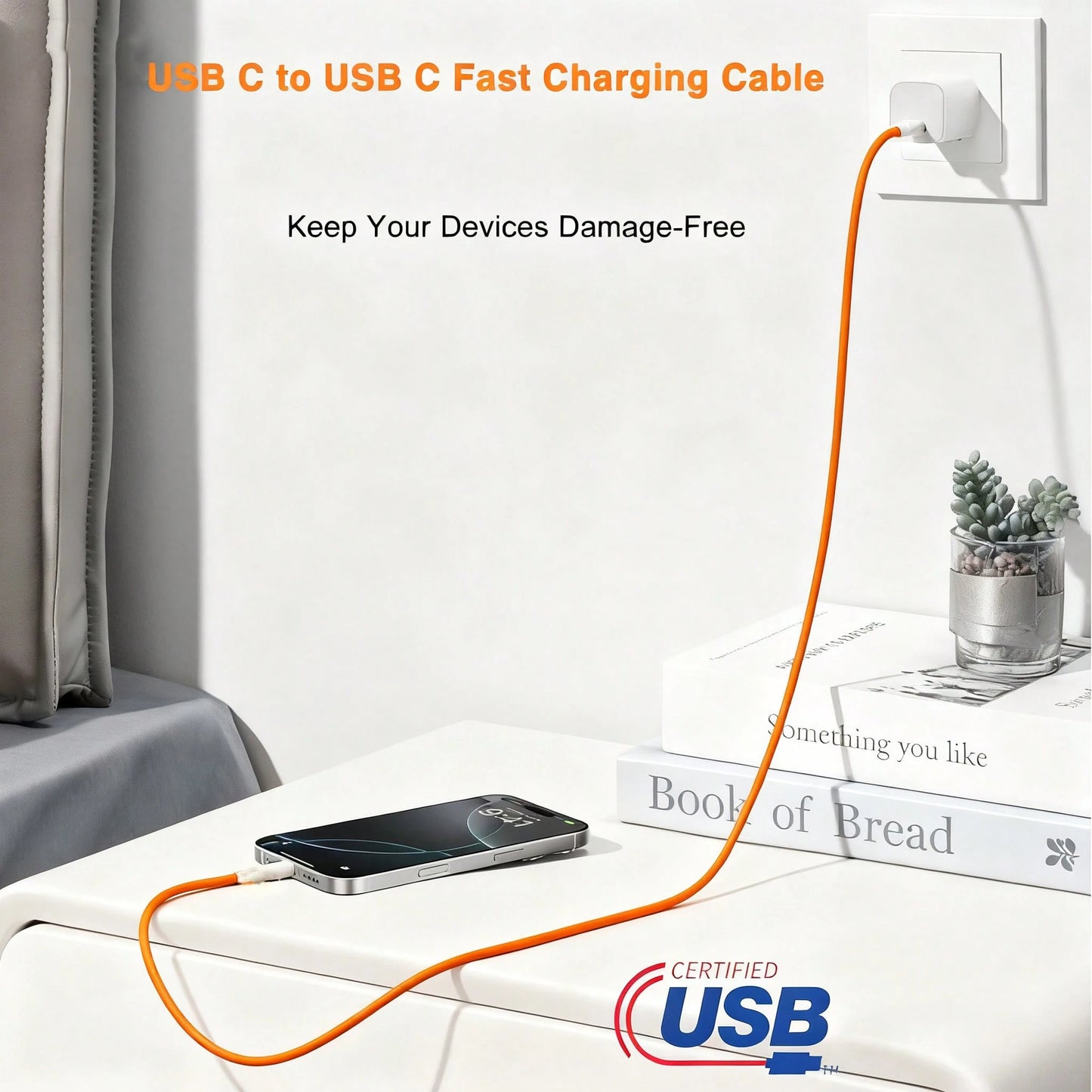 3.3/6.6/10ft Nylon Braided USB-C To Type-C Fast Charging Data Cable, Compatible With IPhone 17/16/15/Pro/Pro Max/IPad, And Other Android Phones, Supports 60W~18W Fast Charging, Suitable For Indoor/Out