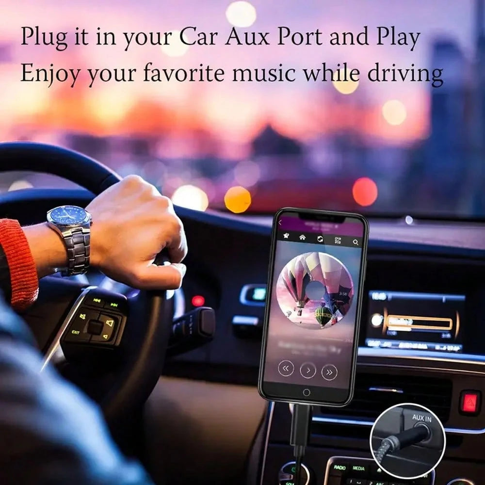 3.5mm Auxiliary Audio Jack Adapter Compatible With IPhone, Suitable For Car, Home Stereo/Speaker/Headphone, Compatible With IPhone 14/13/12/11/XS/XR/8/7/6 Series