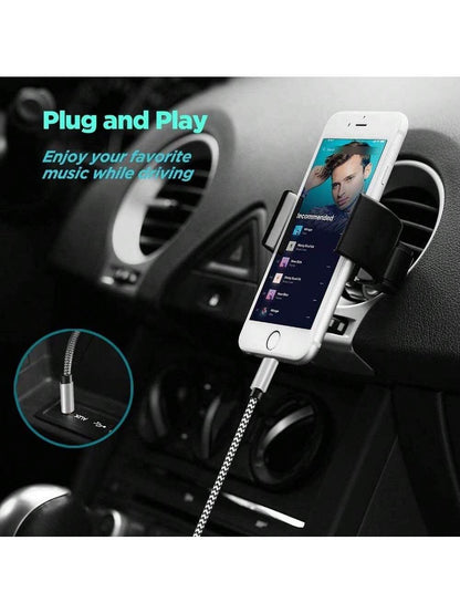 3.5mm Auxiliary Audio Jack Adapter Compatible With IPhone, Suitable For Car, Home Stereo/Speaker/Headphone, Compatible With IPhone 14/13/12/11/XS/XR/8/7/6 Series