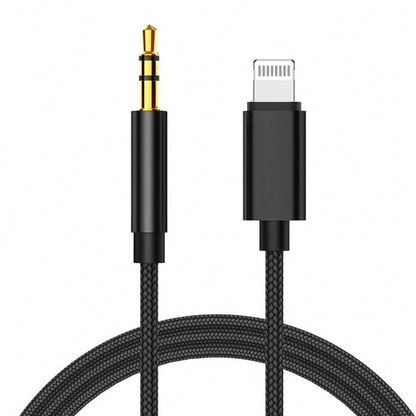 3.5mm Auxiliary Audio Jack Adapter Compatible With IPhone, Suitable For Car, Home Stereo/Speaker/Headphone, Compatible With IPhone 14/13/12/11/XS/XR/8/7/6 Series
