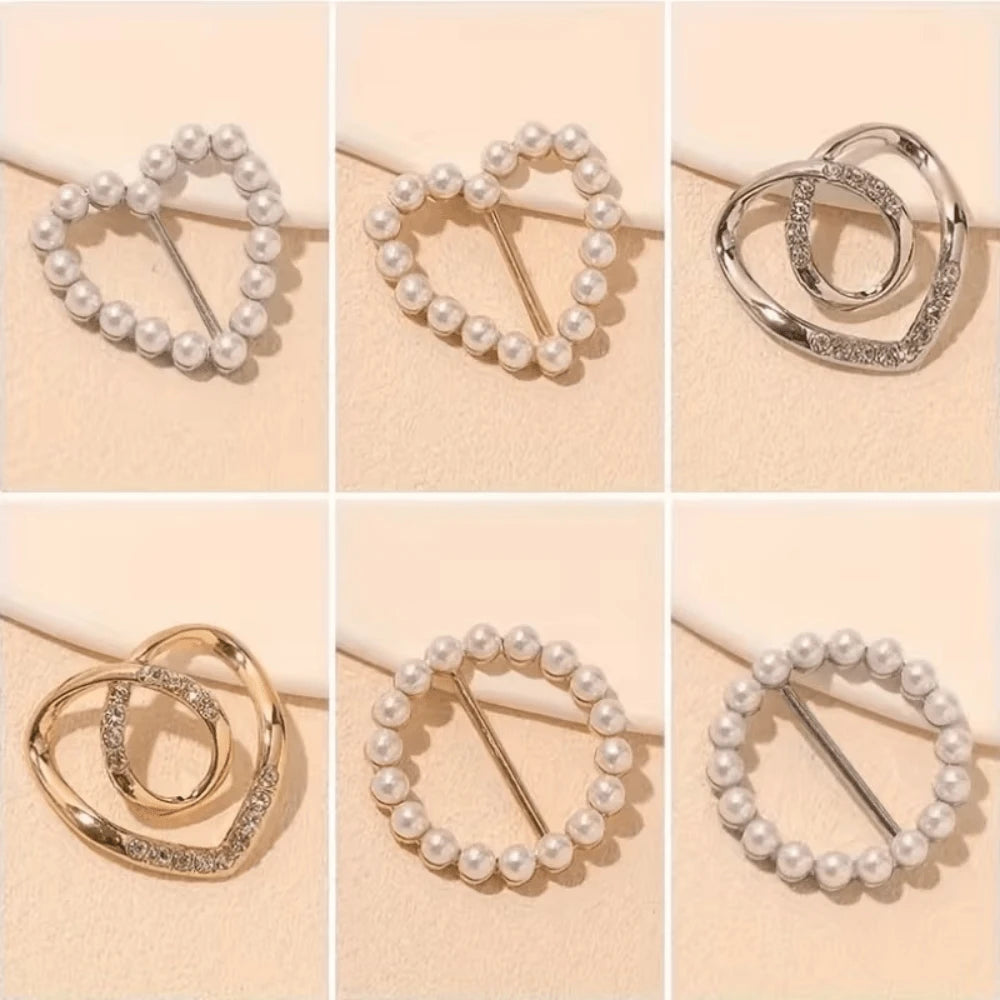 3/6/8/9/10Pcs Sparkling Rhinestone Hollow T-Shirt Clips- Elegant Hollow Button Design, Gold-Tone Alloy Buckle, Suitable For Shirts, Dresses And Jeans- Suitable For Formal And Casual Occasions- Unis