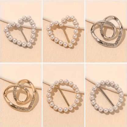 3/6/8/9/10Pcs Sparkling Rhinestone Hollow T-Shirt Clips- Elegant Hollow Button Design, Gold-Tone Alloy Buckle, Suitable For Shirts, Dresses And Jeans- Suitable For Formal And Casual Occasions- Unis