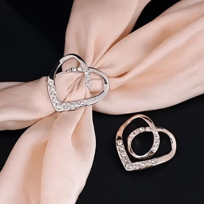 3/6/8/9/10Pcs Sparkling Rhinestone Hollow T-Shirt Clips- Elegant Hollow Button Design, Gold-Tone Alloy Buckle, Suitable For Shirts, Dresses And Jeans- Suitable For Formal And Casual Occasions- Unis
