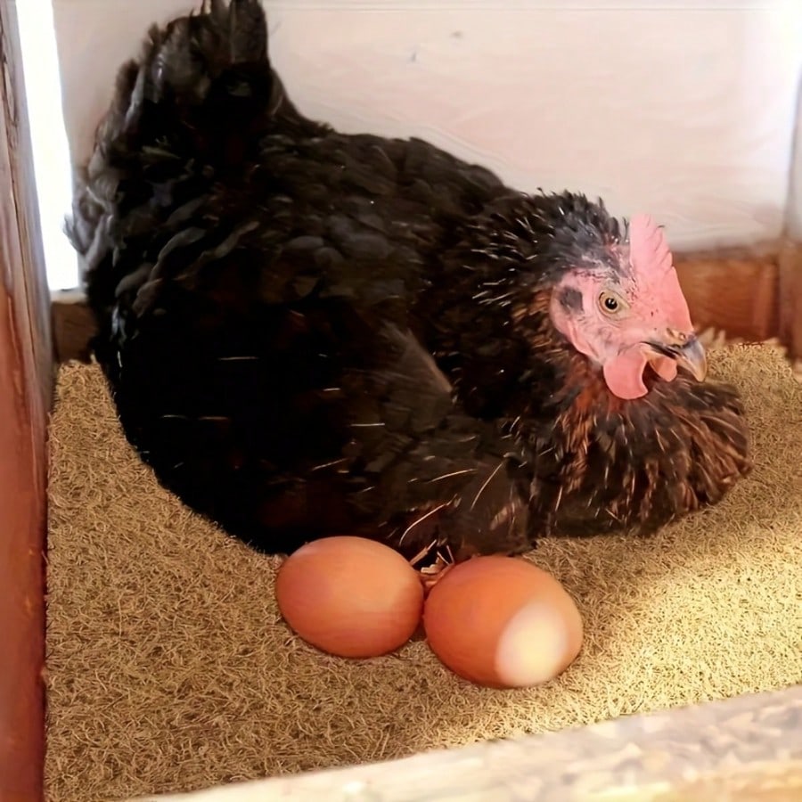 3/8 Piece High-Quality Coconut Fiber Chicken Nest Pad- Super Absorbent, Durable And Easy To Clean- Perfect For Happy Hens And Healthy Livestock, With Natural Egg-Laying Material Display