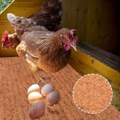 3/8 Piece High-Quality Coconut Fiber Chicken Nest Pad- Super Absorbent, Durable And Easy To Clean- Perfect For Happy Hens And Healthy Livestock, With Natural Egg-Laying Material Display