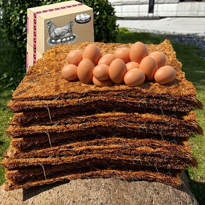 3/8 Piece High-Quality Coconut Fiber Chicken Nest Pad- Super Absorbent, Durable And Easy To Clean- Perfect For Happy Hens And Healthy Livestock, With Natural Egg-Laying Material Display